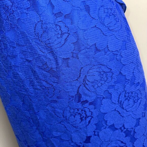 Metaphor Blue Lace Chiffon Embellishment Dress Size 7/8 - Picture 6 of 7